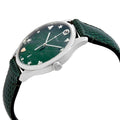 Gucci G-Timeless Quartz Mother of Pearl Green Dial Green Leather Strap Watch For Women - YA1264042