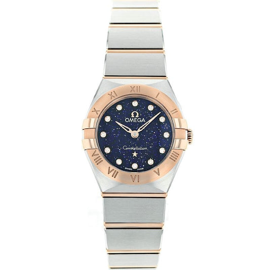 Omega Constellation Quartz Diamonds Blue Dial Two Tone Steel Strap Watch for Women - 131.20.25.60.53.002