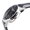 Calvin Klein Infinity Automatic Black Dial Black Leather Strap Watch for Men - K5S341C1