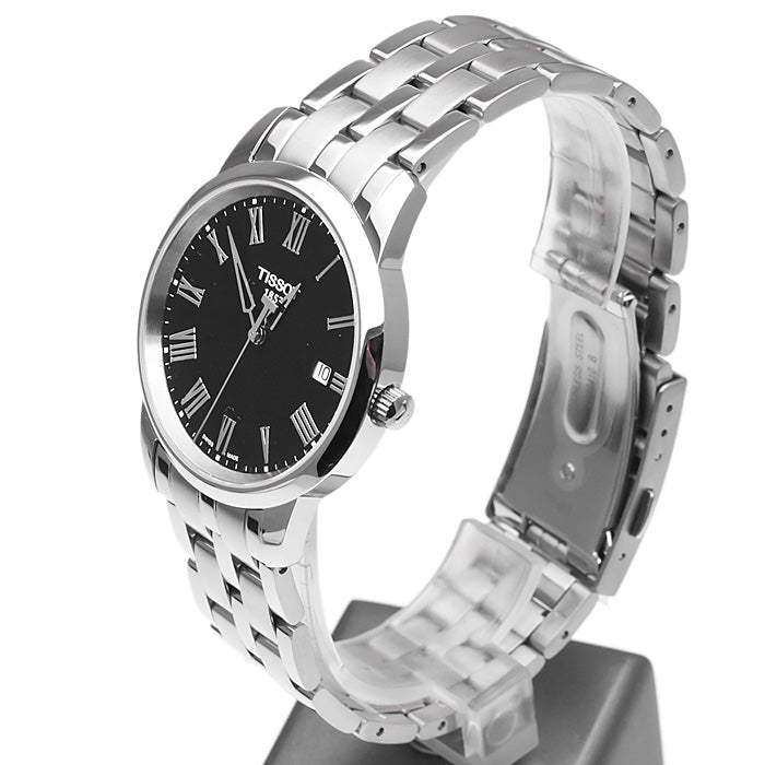 Tissot T Classic Dream Black Dial Silver Steel Strap Watch for Men - T033.410.11.053.01