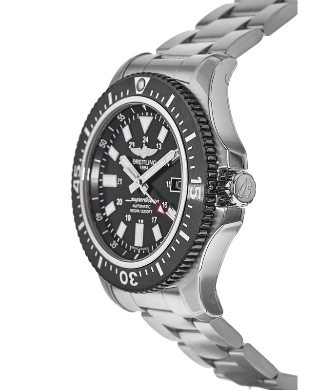 Breitling Superocean II Special 44mm Black Dial Silver Steel Strap Watch for Men - Y1739310/BF45/162A