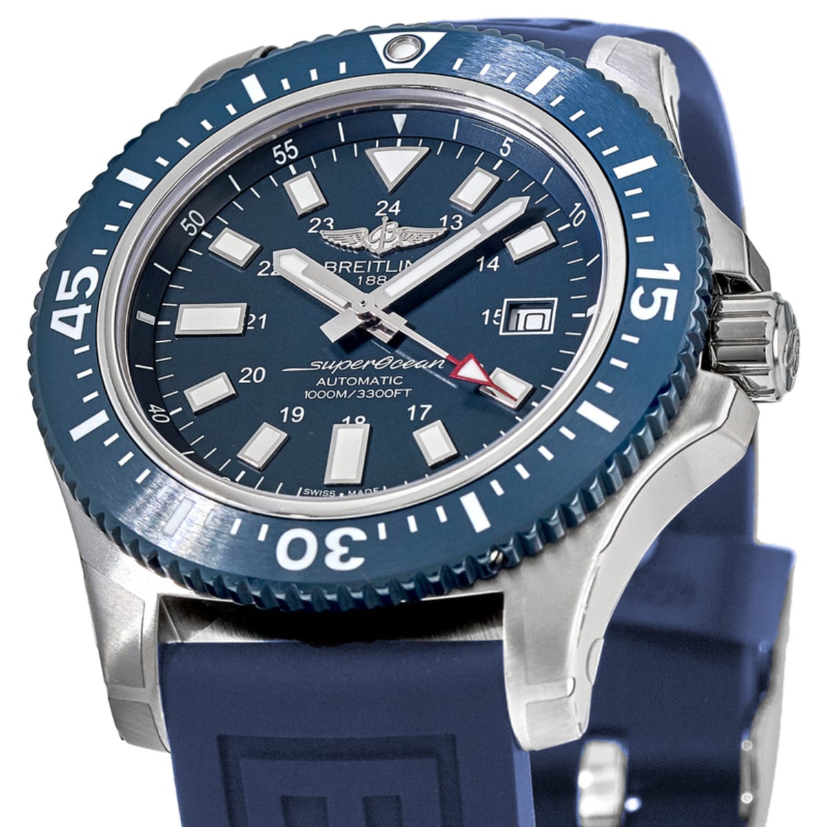 Breitling Superocean 44mm Special Mariner Blue Dial Diver Pro III Mens Watch - Y1739316/C959