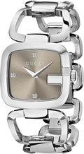 Gucci G Gucci Quartz Brown Dial Silver Steel Strap Watch For Women - YA125401