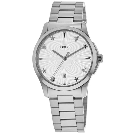 Gucci G Timeless Automatic Silver Dial Stainless Steel Watch For Women - YA1264028