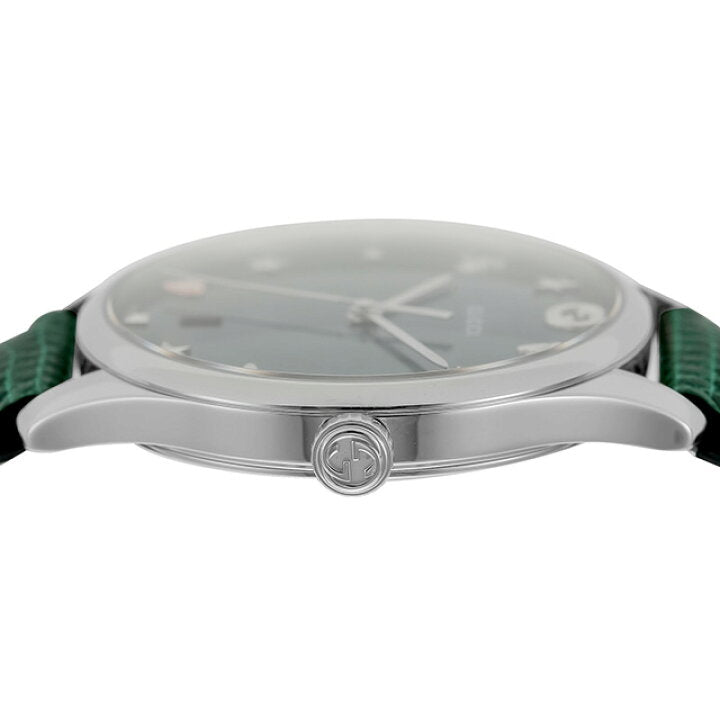 Gucci G-Timeless Quartz Mother of Pearl Green Dial Green Leather Strap Watch For Women - YA1264042