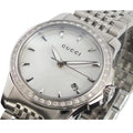 Gucci G Timeless Diamonds Mother of Pearl Dial Silver Steel Strap Watch For Women - YA126506