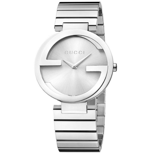 Gucci Interlocking G Silver Dial Silver Steel Strap Watch For Women - YA133308