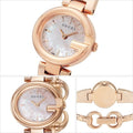 Gucci Guccisima Mother of Pearl White Dial Rose Gold Steel Strap Watch for Women - YA134512