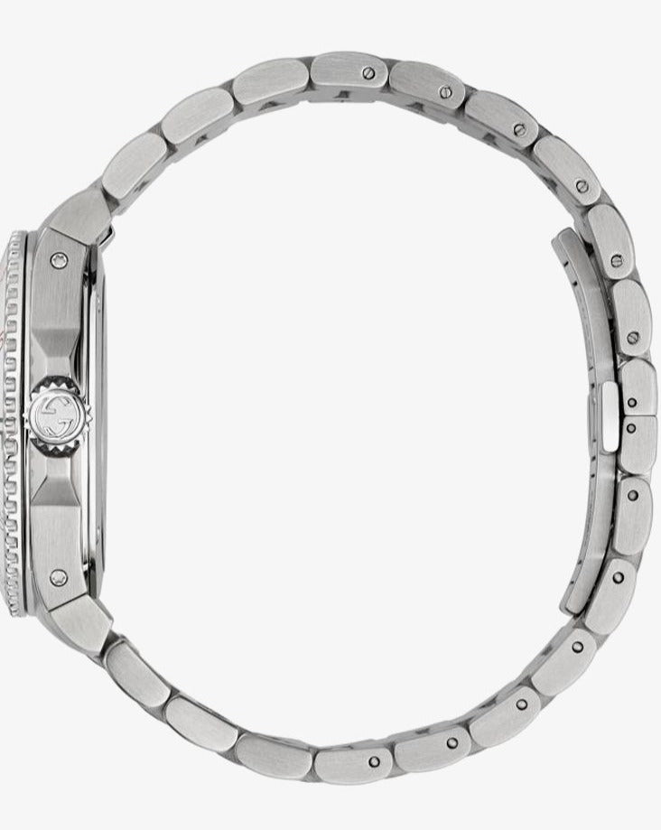 Gucci Dive Quartz White Dial Silver Steel Strap Watch For Men - YA136336