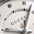 Gucci GG2570 Quartz Diamonds Silver Dial Silver Steel Strap Watch For Women - YA142403