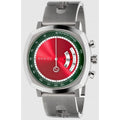 Gucci Grip Chronograph Red Dial Silver Steel Strap Watch For Men - YA157303