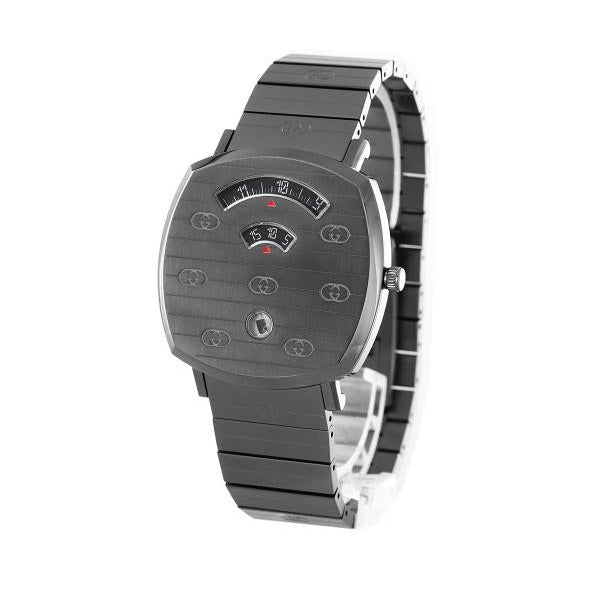 Gucci Grip Quartz Grey Dial Grey Steel Strap Watch For Men - YA157429