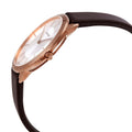 Calvin Klein Minimal White Dial Brown Leather Strap Watch for Men - K3M216G6