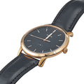 Fossil The Minimalist Black Dial Black Leather Strap Watch for Men - FS5376