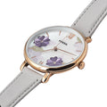 Fossil Jacqueline Mother of Pearl Dial White Leather Strap Watch for Women - ES4672