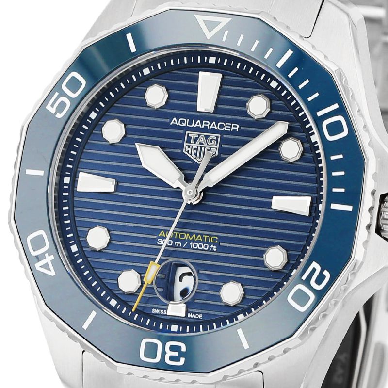 Tag Heuer Aquaracer Professional 300 Automatic Blue Dial Silver Steel Strap Watch for Men - WBP201B.BA0632