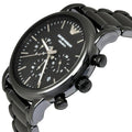 Emporio Armani Luigi Chronograph Black Dial Black Steel Strap Watch For Men - AR1507