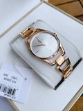 Calvin Klein Dainty White Dial Rose Gold Steel Strap Watch for Women - K7L23646