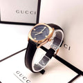 Gucci GG2570 Black Leather Black Dial Quartz Watch For Women - YA142509
