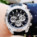 Guess Trophy Multifunction Black Dial Black Rubber Strap Watch for Men - GW0333G1