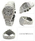 Emporio Armani Valente Chronograph Grey Dial Grey Steel Strap Watch For Men - AR1460