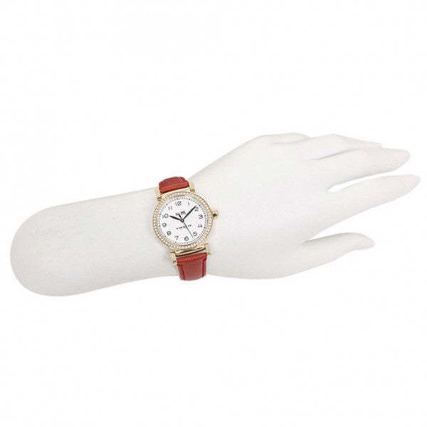 Coach Madison White Dial Red Leather Strap Watch for Women - 14502400