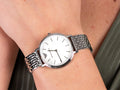 Emporio Armani Kappa Mother of Pearl Dial Silver Steel Strap Watch For Women - AR11112