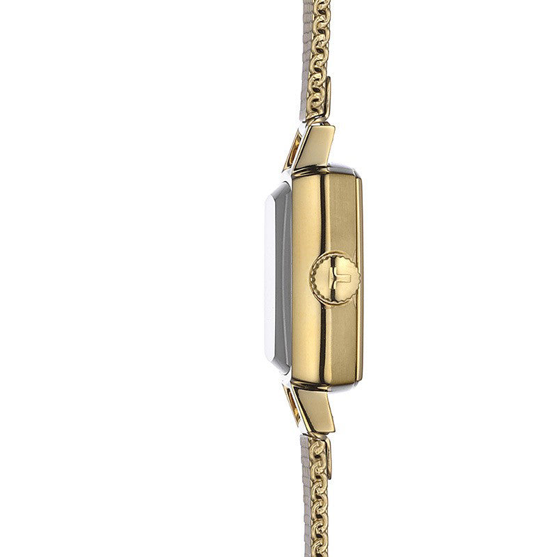 Tissot Lovely Square Gold Mesh Bracelet Watch For Women - T058.109.33.031.00