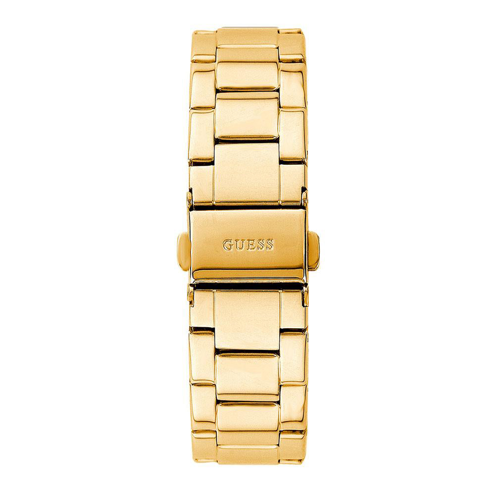 Guess Confetti Diamonds Silver Dial Gold Steel Strap Watch for Women - W0774L5