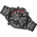 Hugo Boss Globetrotter Black Dial Black Steel Strap Watch for Men - 1513825