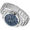 Hugo Boss Grandmaster Chronograph Blue Dial Silver Steel Strap Watch for Men - 1513884