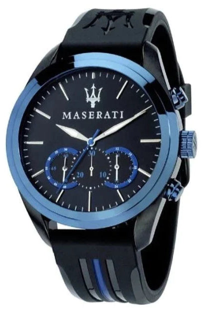 Maserati Traguardo Black Rubber Sports Watch For Men - R8871612006