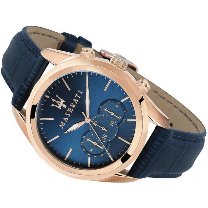 Maserati Traguardo Blue Sunray Chronograph Men's Watch - R8871612015