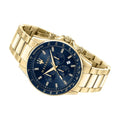 Maserati SFIDA Analog Blue Dial Gold Stainless Steel Watch For Men - R8873640008