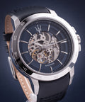 Maserati Ingegno Automatic Blue Skeleton Dial Black Leather Strap Watch For Men - R8821119004