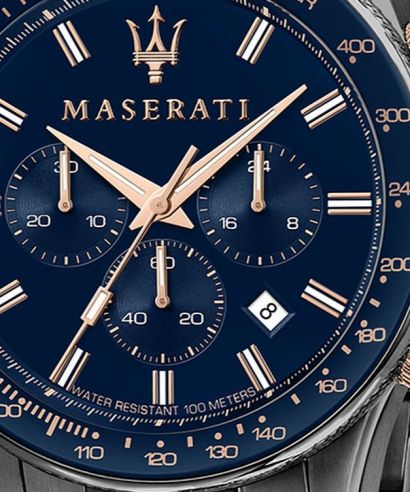 Maserati SFIDA Chronograph Blue Dial Stainless Steel Watch For Men - R8873640001