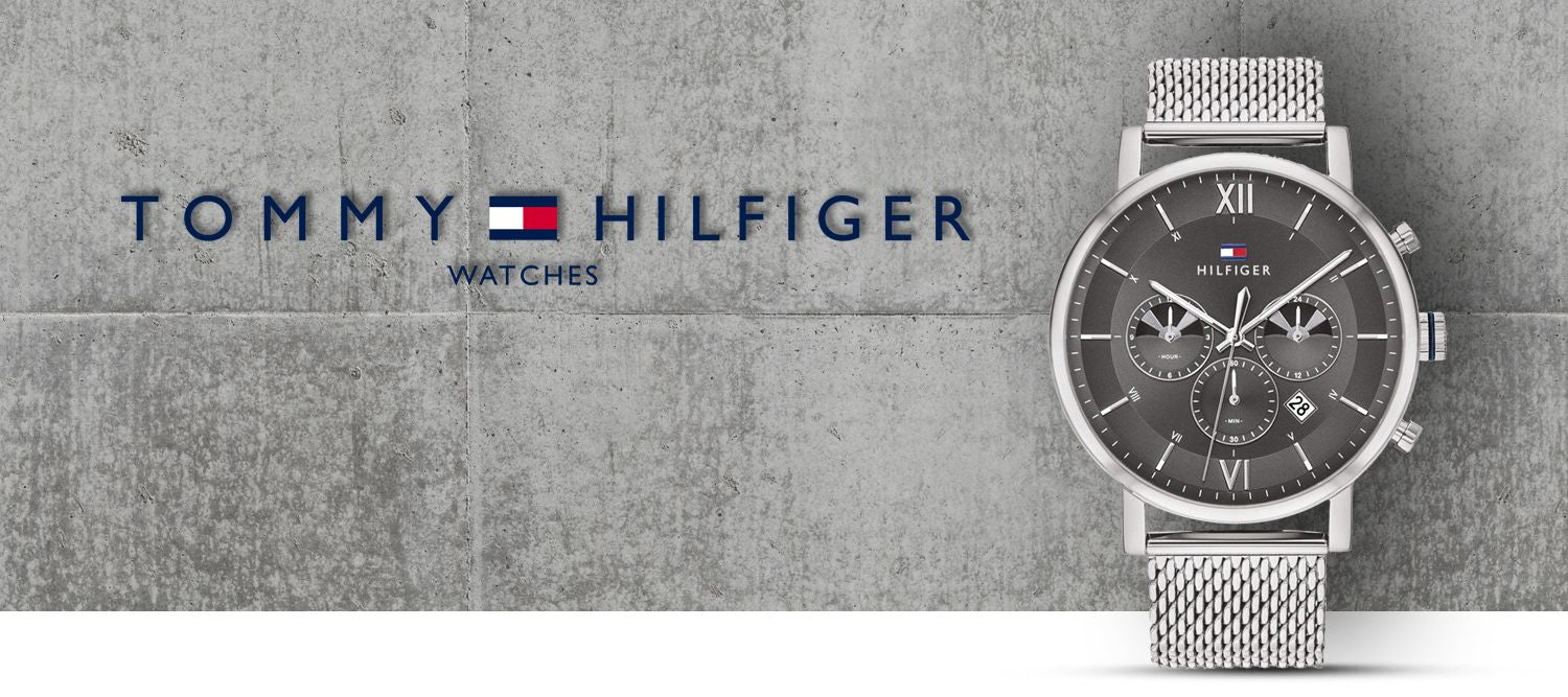 Tommy Hilfiger Evan Grey Dial Silver Mesh Bracelet Watch for Men - 1710396