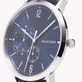 Tommy Hilfiger Cooper Blue Dial Brown Leather Strap Watch for Men - 1791508