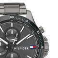 Tommy Hilfiger Bank Grey Dial Grey Steel Strap Watch for Men - 1791719