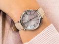 Fossil Jacqueline Blush Mother of Pearl Dial Pink Leather Strap Watch for Women - ES4151