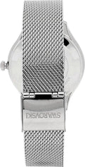 Swarovski Octea Nova Black Dial Silver Mesh Bracelet Watch for Women - 5430420