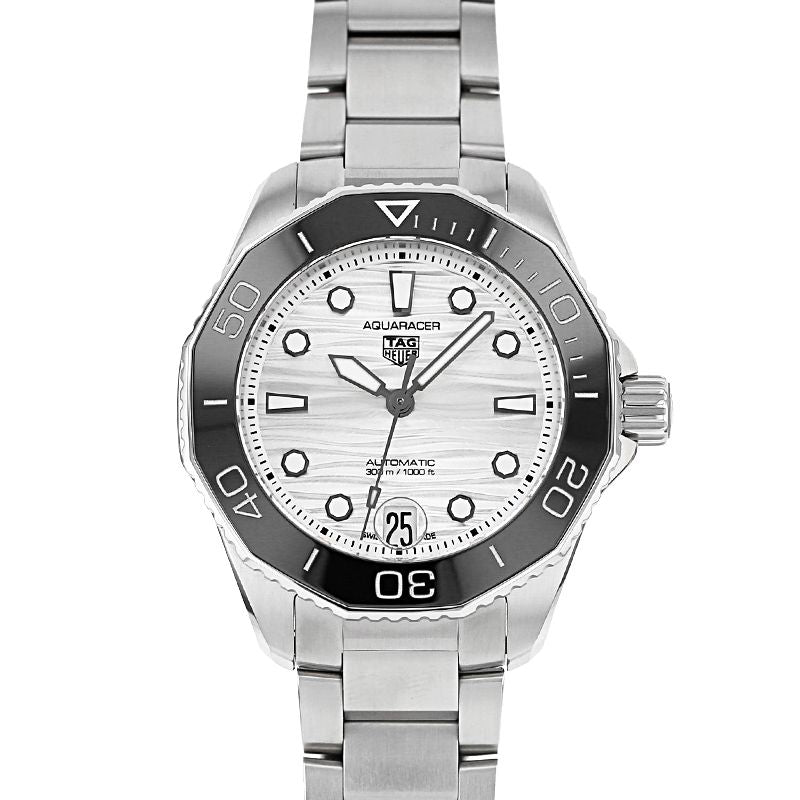 Tag Heuer Aquaracer Professional 300 Automatic White Dial Silver Steel Strap Watch for Men - WBP231C.BA0626