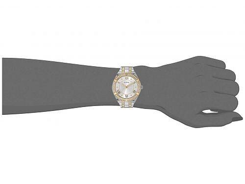 Guess Cosmo Diamonds Silver Dial Two Tone Steel Strap Watch for Women - GW0033L4