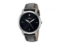 Fossil The Minimalist Carbon Series Black Dial Black Leather Strap Watch for Men - FS5497