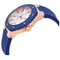 Guess Overdrive White Dial Blue Rubber Strap Watch for Women - W0149L5