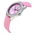 Guess G-Twist Diamonds Silver Dial Pink Rubber Strap Watch for Women - W1240L1