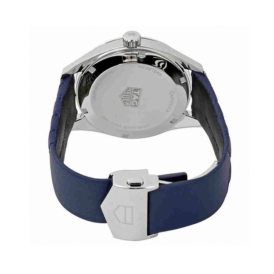 Tag Heuer Carrera Quartz 39mm Blue Dial Blue Calfskin Strap Watch for Women - WAR1112.FC6391