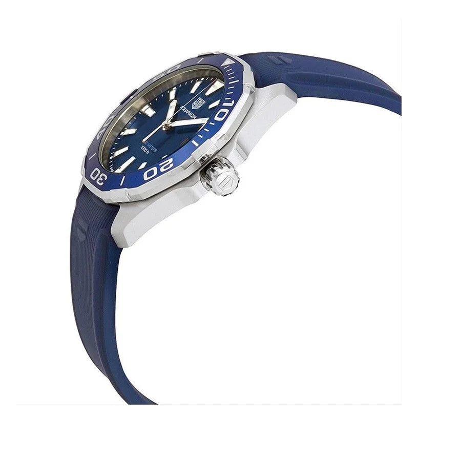 Tag Heuer Aquaracer Quartz 43mm Blue Dial Blue Rubber Strap Watch for Men -  WAY101C.FC6153